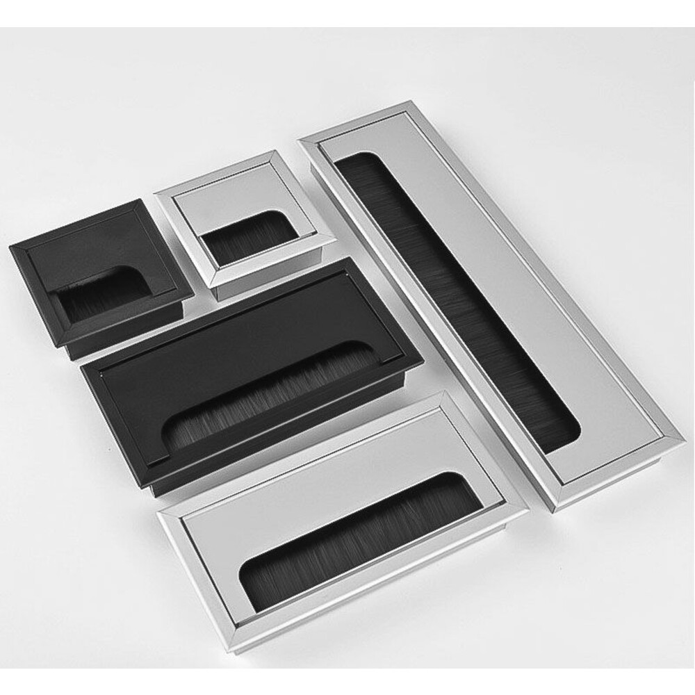 230601143446-鋁色 黑色 出線盒 出線孔 毛刷出線盒 桌面出線盒 長型出線孔 方形出線盒 櫥櫃 辦公家具