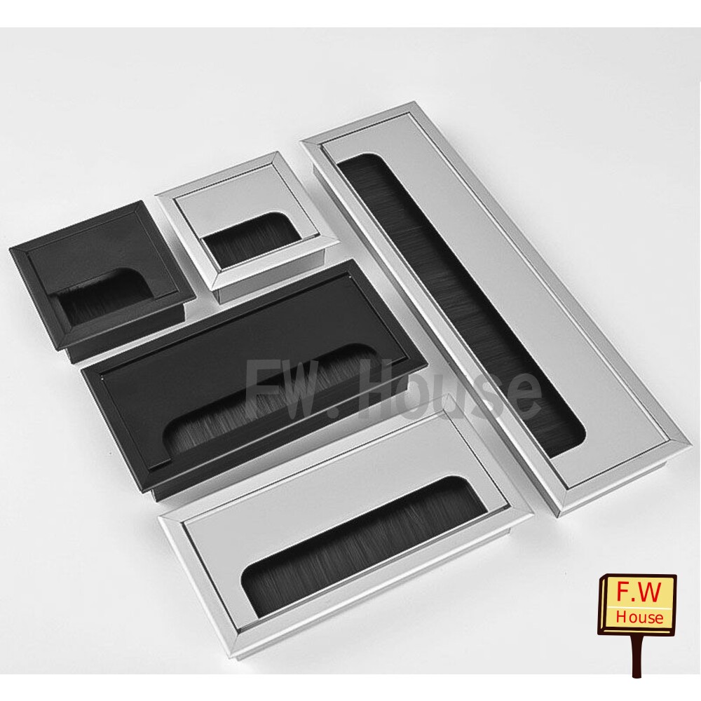 230601143446-鋁色 黑色 出線盒 出線孔 毛刷出線盒 桌面出線盒 長型出線孔 方形出線盒 櫥櫃 辦公家具