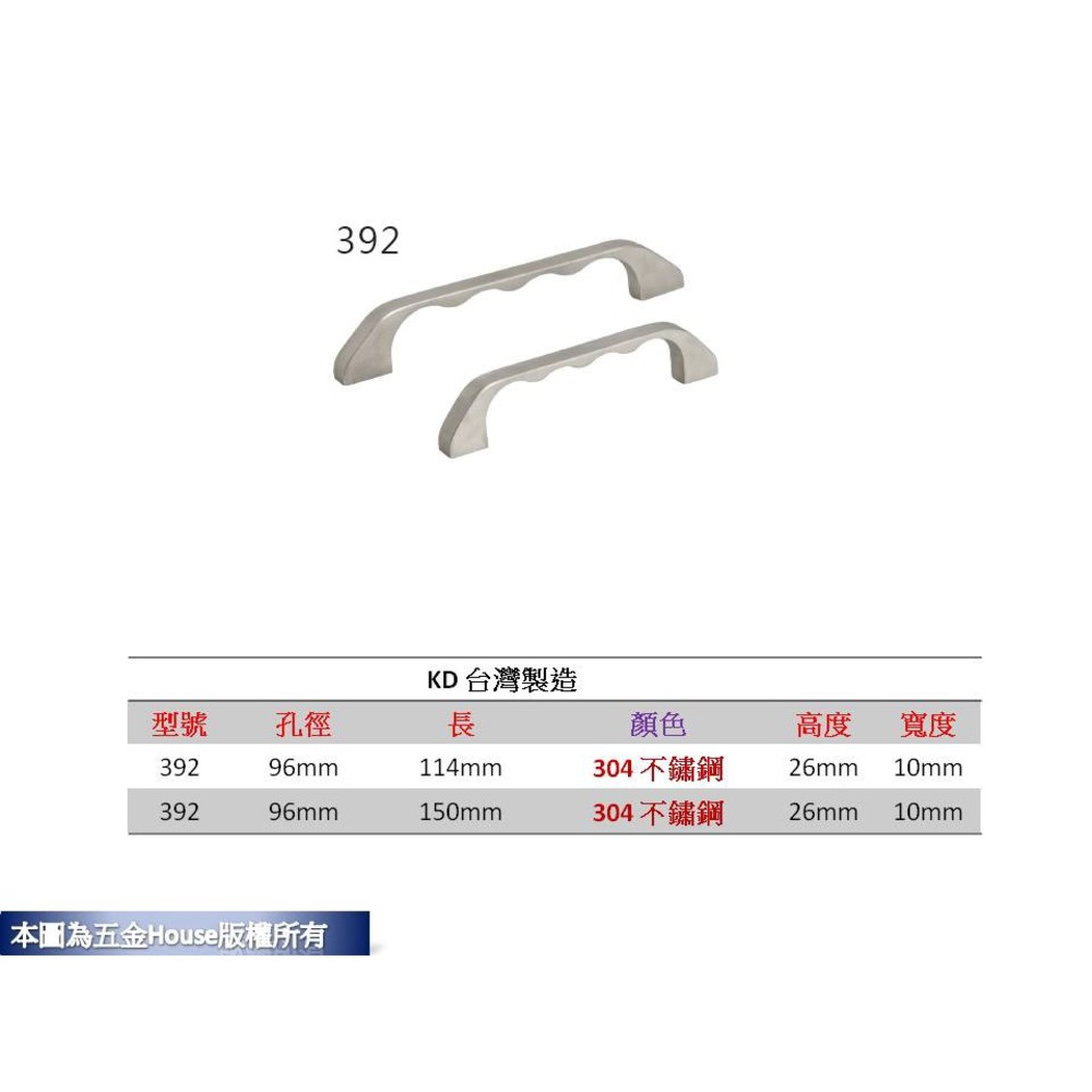 S1-00460- 392 白鐵304   孔距 附螺絲 把手 取手 抽屜 拉手 櫥櫃 手取 台灣製
