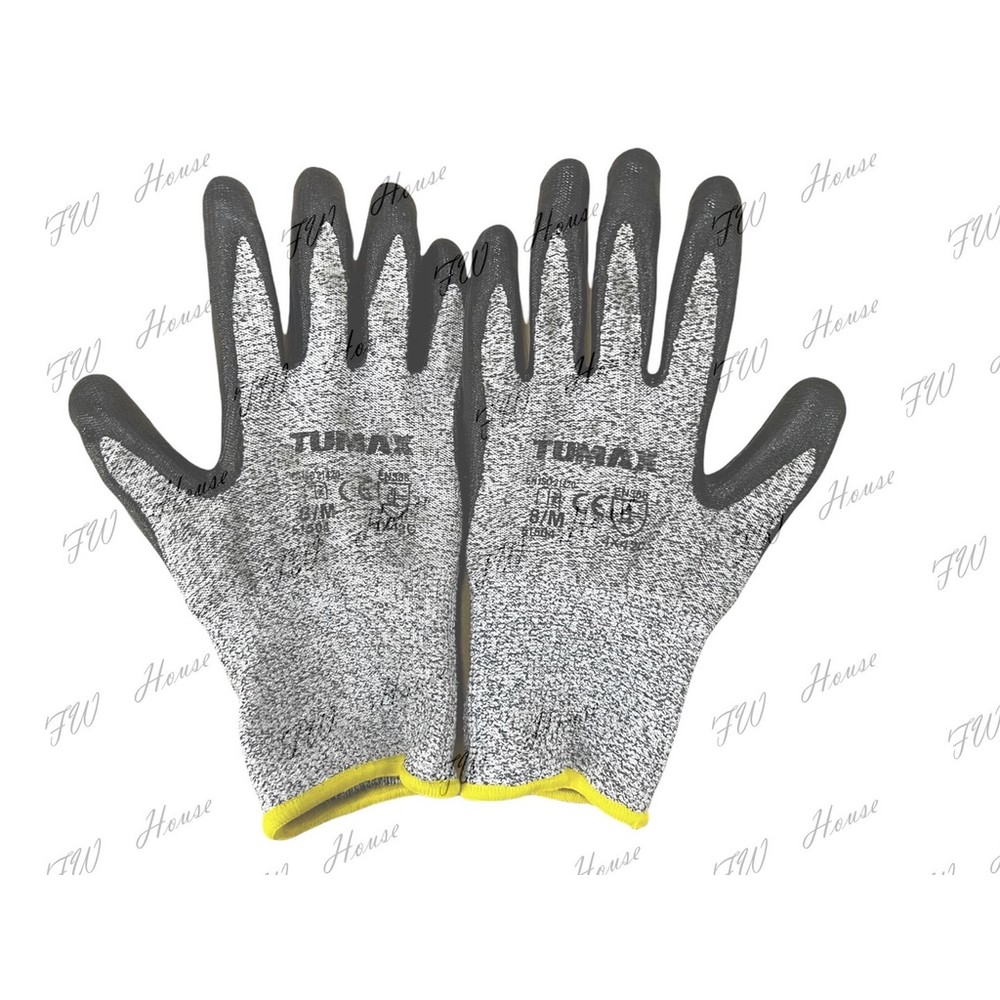 TUMAX 手套 防切割 耐磨 安全手套 防割手套 專業級工業用 通過歐盟認證 保護手套 搬運手套