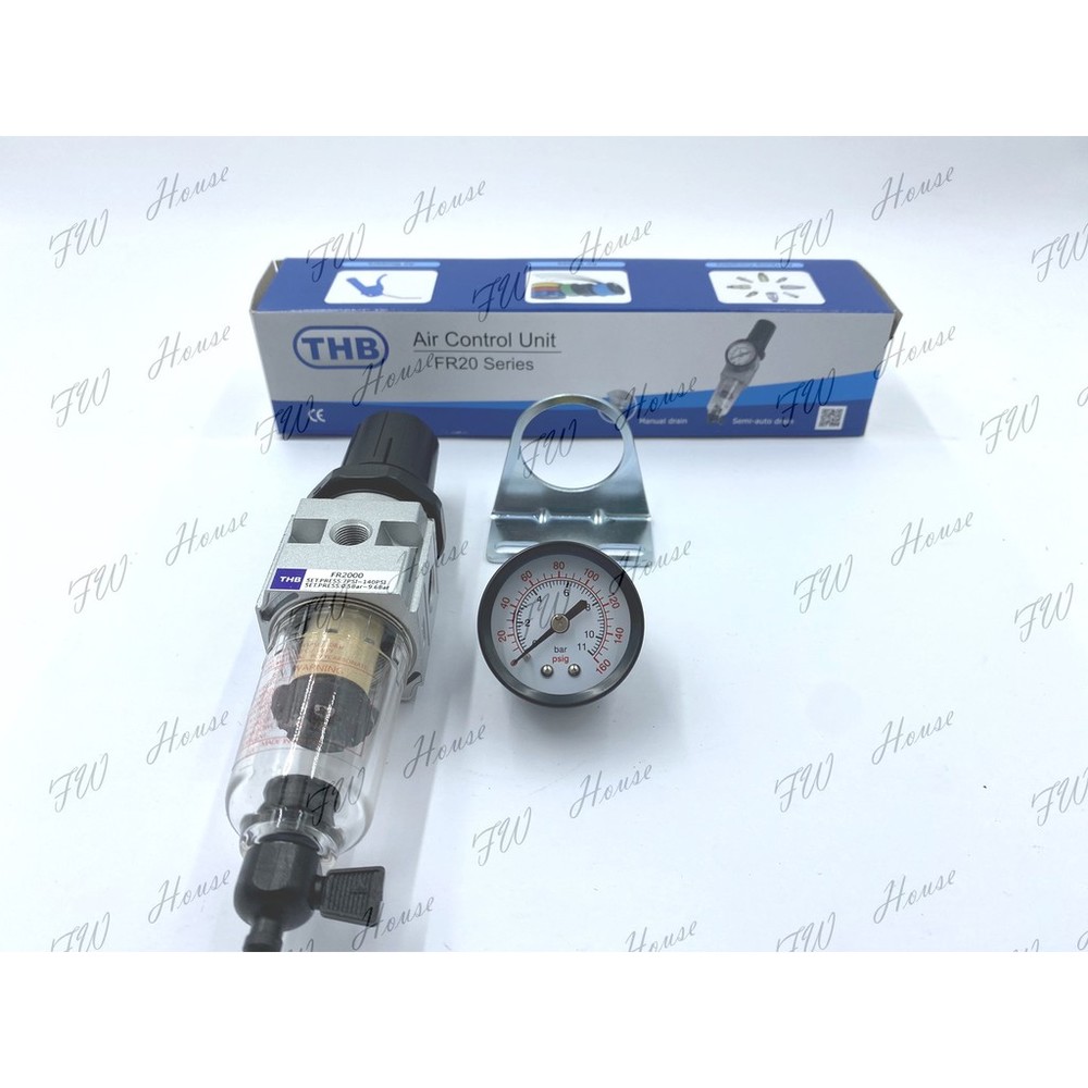 FR202-A 台灣製造 THB 迷你濾水器 濾水器 空壓機濾水器 空壓機 調壓 濾水-thumb